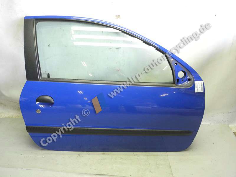 Peugeot 206 BJ1999 original Tür Beifahrertür vorn rechts 3-türig blau